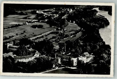 5116 Schinznach Bad 1950 Foto AK Fliegeraufnahme