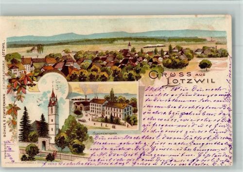 4932 Lotzwil 1900 BOAKC Cichorienfabrik Lithographie