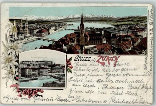 8000 Zürich 1901 Gebrauchsspuren Polytechnikum