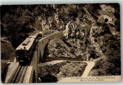1922 Salvan - Eisenbahn Martigny-Chatelard