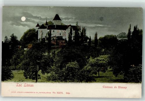 1807 Blonay Mondschein Schloss