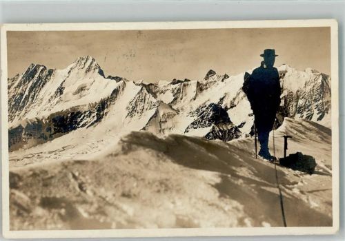 Wetterhorn Grindelwald 1921 Foto AK Wetterhorngipfel Winter