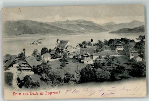 6343 Risch 1909 Foto AK Zugersee