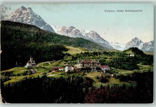 7552 Vulpera 1910 Gebrauchsspuren Hotel Schweizerhof