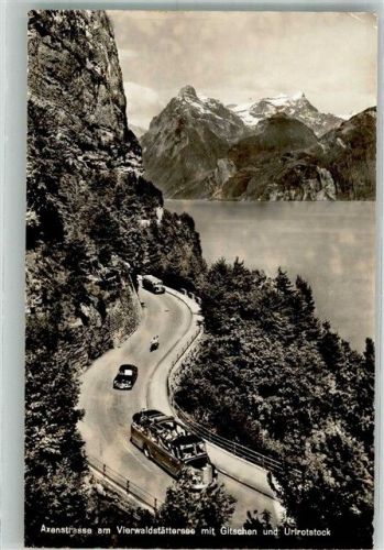 Axenstrasse Postbus Axenstrasse Postkutsche Schweiz 1957 Foto AK