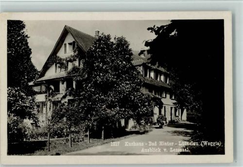 Lützelau Insel 1933 Foto AK Kurhaus - Verlag Globetrotter 1217