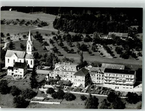 9225 St. Pelagiberg 1964 Foto AK Fliegeraufnahme Kurhaus Marienburg Kirche