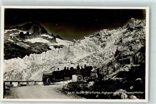 Furka - Route de la Furka Furkastrasse und Rhonegletscher Oldtimer