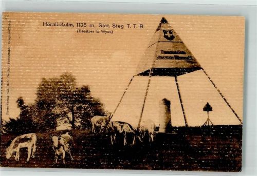 8496 Steg im Tösstal 1915 Gebrauchsspuren Hörnli Kulm Hüttenstempel