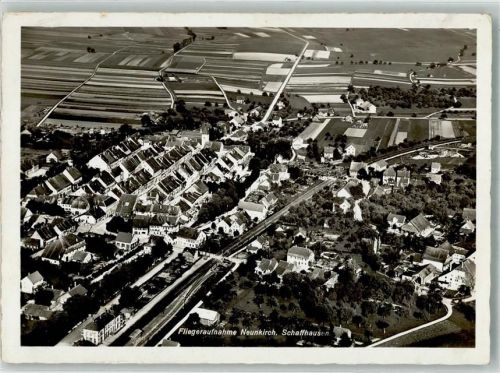 8213 Neunkirch 1946 Foto AK Fliegeraufnahme