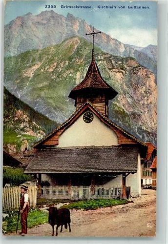 3864 Guttannen 1913 - Scha f Kirche Grimmelstrasse