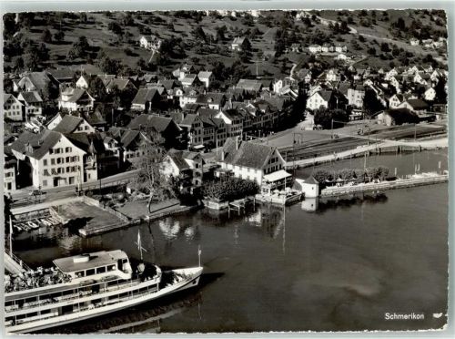 8716 Schmerikon Gebrauchsspuren Motorschiff Bahnpost