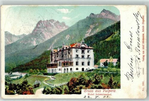 7552 Vulpera 1902 Gebrauchsspuren Hotel Schweizerhof