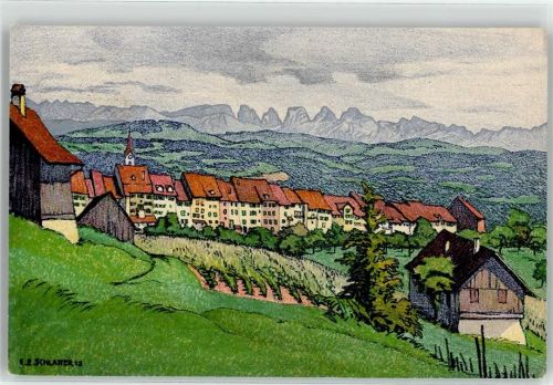 8570 Weinfelden Künstlerkarte sign. E.Schlatter