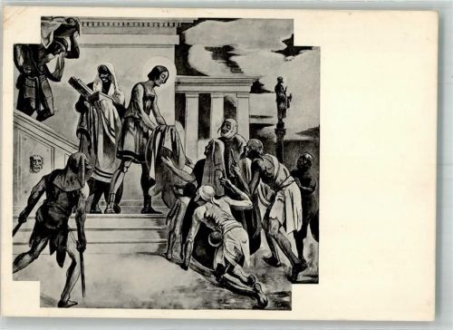 6074 Giswil 1963 Foto AK Kirche St. antonius Deckengemälde