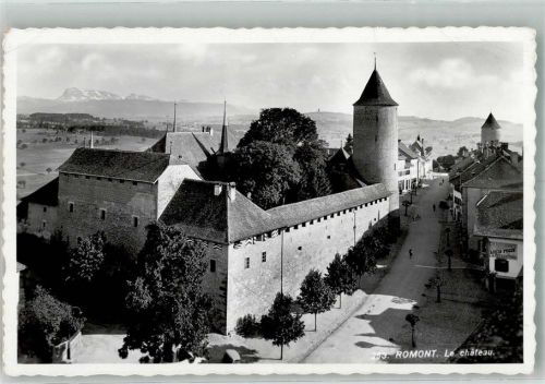 1680 Romont FR 1940 Foto AK Schloss Militärpost