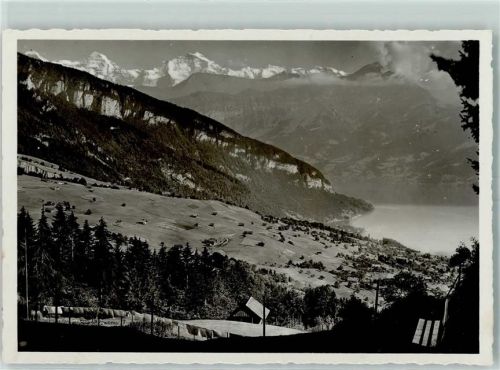 3657 Schwanden Sigriswil - Ausblick vom Blumenbergbad auf Eiger Mönch und Jungfrau