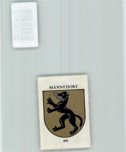 8708 Männedorf - Vignette Wappen Kaffee Hag ca 1920-1940 Otter Fisch