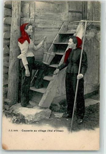 1873 Val-d'Illiez - Chauserie au village