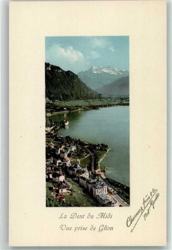 1823 Glion Foto AK Dent du Midi Foto Gross