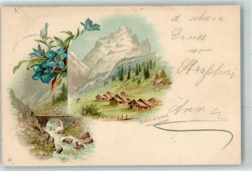 1880 Bex 1899 Künstlerkarte Chatel de la Vare