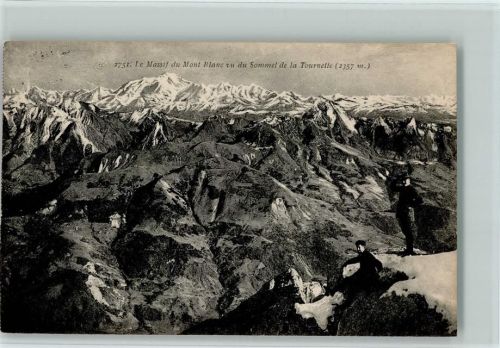 1870 Monthey - Le Massif du Mont Blanc vue du Sommet de la Tournette
