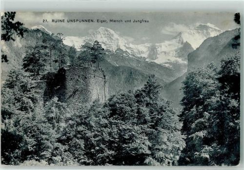 3812 Wilderswil - Ruine Unspunnen Eiger Mönch Jungfrau