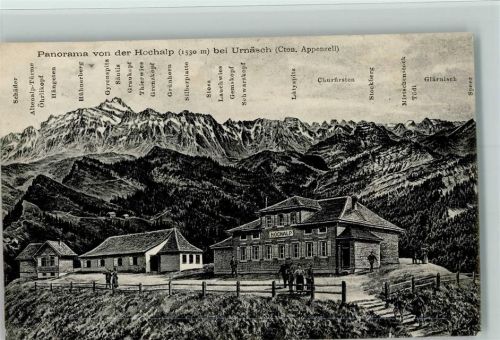 9107 Urnäsch 1911 - Panorama von der Hochalp bei Urnäsch Hochalp