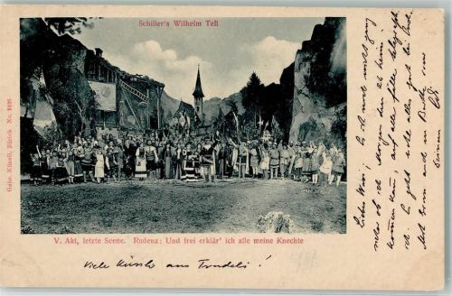 6130 Willisau 1909 - Schiller´s Wilhelm Tell Ort lt. Stempel