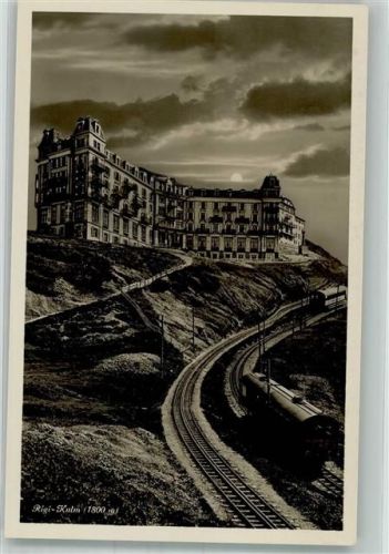 Rigi Kulm Foto AK Bergbahn Hotel