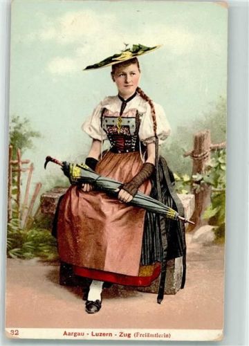 Trachtenmädchen Aargau Luzern Zug Freiämterin