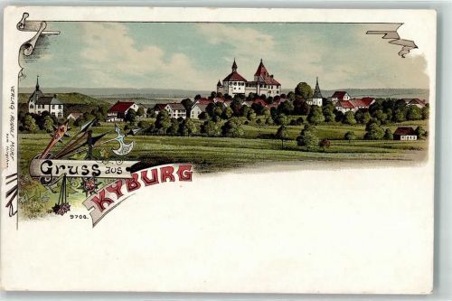 8314 Kyburg 1906 Lithographie Schloss