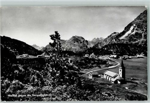 7516 Maloja 1958 - gegen die Berge Herberge