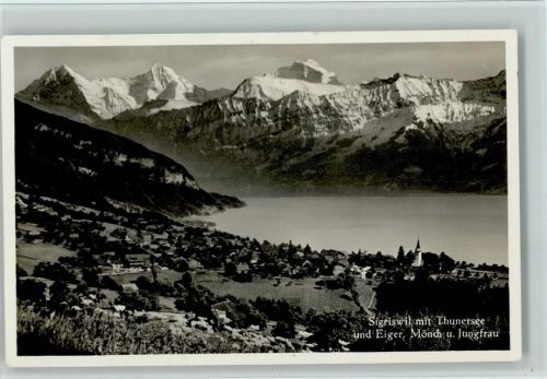 3655 Sigriswil - mit Thunersee und Eiger Mönch Jungfrau