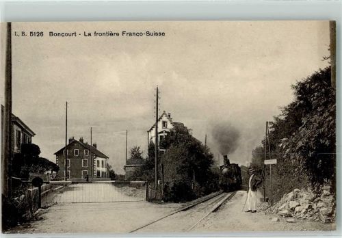 2926 Boncourt - la frontiere Franco Suisse Eisenbahn