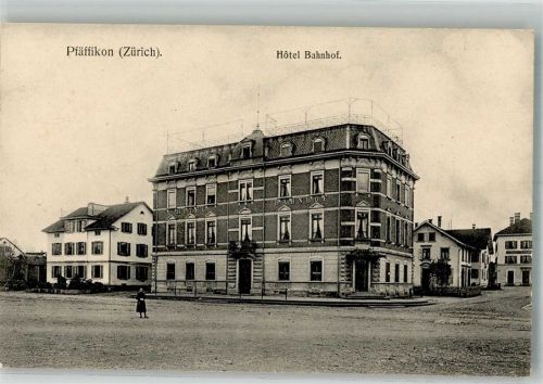 8330 Pfäffikon ZH Foto AK Hotel Bahnhof