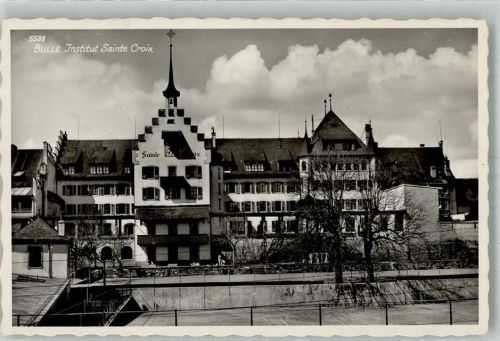 1630 Bulle 1957 Foto AK Feldpost Mil. Kurs.Schulen Institut Sainte Croix