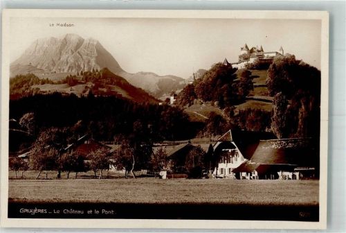 1342 Le Pont Foto AK Schloss