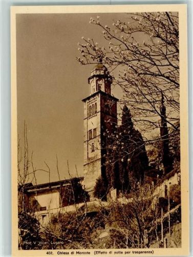 6922 Morcote Halt gegens Licht Patent Leucht AK Kirche