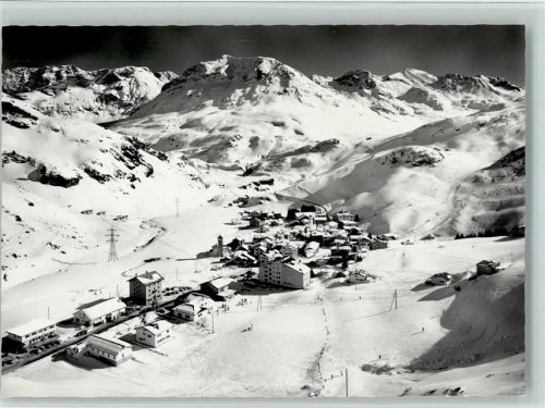 7457 Bivio - Bivio am Julierpass gegen Roccabella und Piz Lagrèv Winteraufnahme