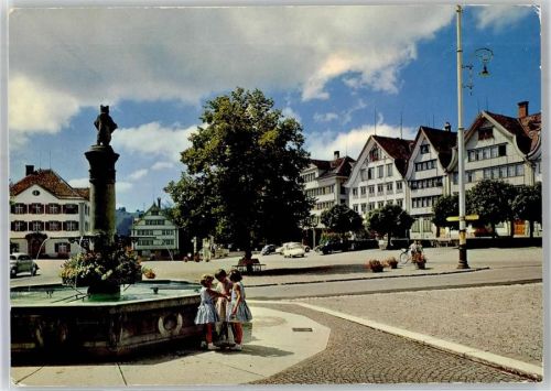9056 Gais 1995 - Brunnen Marktplatz