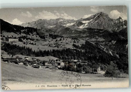 1885 Chesières 1912 - Villars et le Grand Muveran