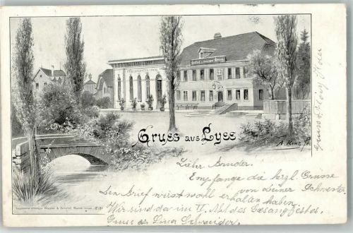 3250 Lyss 1903 - sign. Kunz, A. Gasthaus zum weissen Kreuz