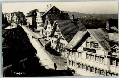 9043 Trogen 1916 Privatfoto AK Gasthaus