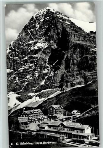 3823 Kleine Scheidegg - Eiger-Nordwand mit Routen