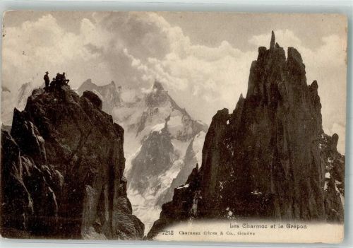 1897 Bouveret 1902 - Les Charmoz et le Grepon Ort lt. Stempel