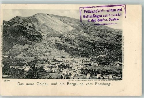 6410 Goldau 1909 - Burgruine vom Rossberg