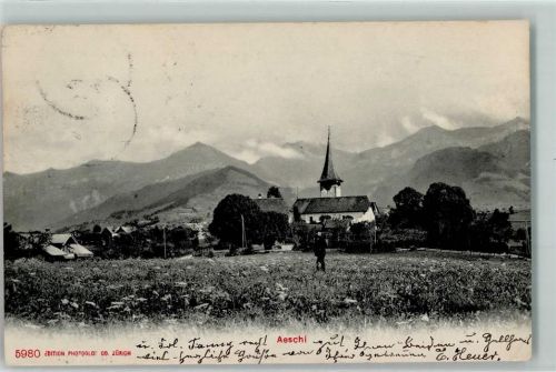 3703 Aeschi b. Spiez 1909 - Kirche