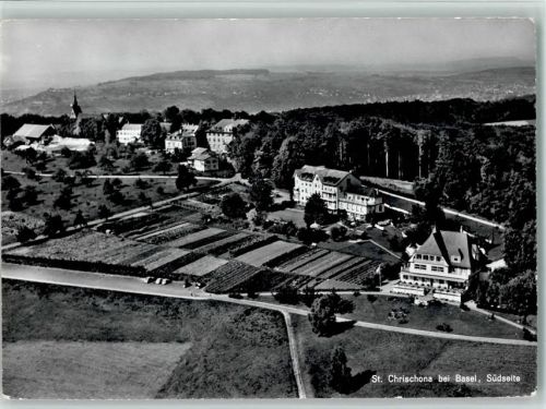 St Chrischona - bei Basel Südseite Flugaufnahme