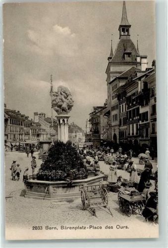 3000 Bern Berne - Bärenplatzbrunnen Marktszene